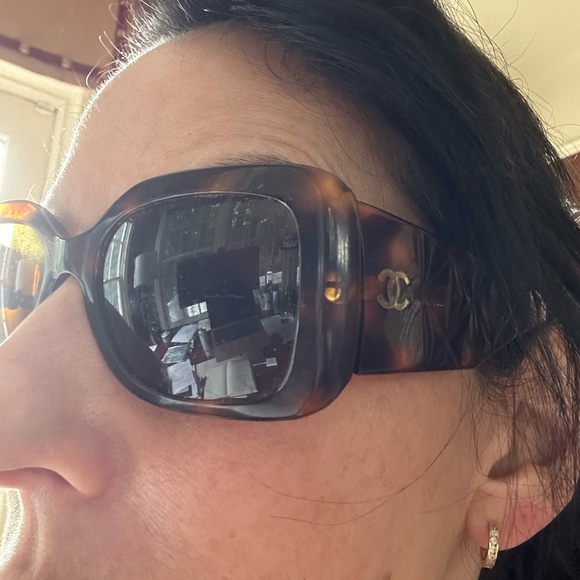 Chanel Square Sunglasses Tortoiseshell Acetate CC Logo - Picture 15 of 15